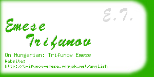 emese trifunov business card